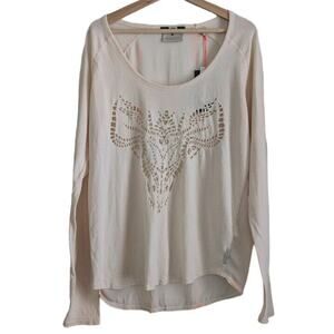 Maison Scotch Long Sleeve Tie Dye Top Blouse, Women's Size 4 NWT